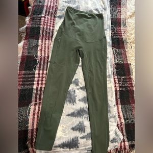 Green Maternity Leggings